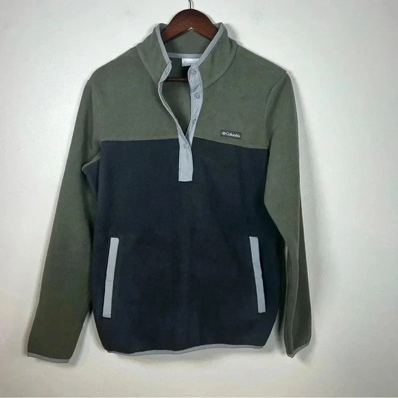 Columbia Two Toned Pullover Fleece Jacket - Picture 1 of 5